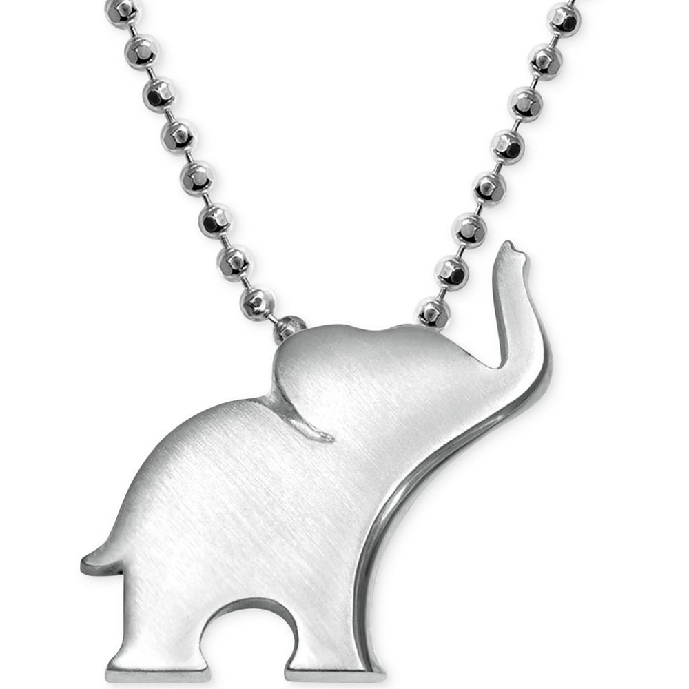 Alex Woo Little Luck Elephant Necklace Silver 16"